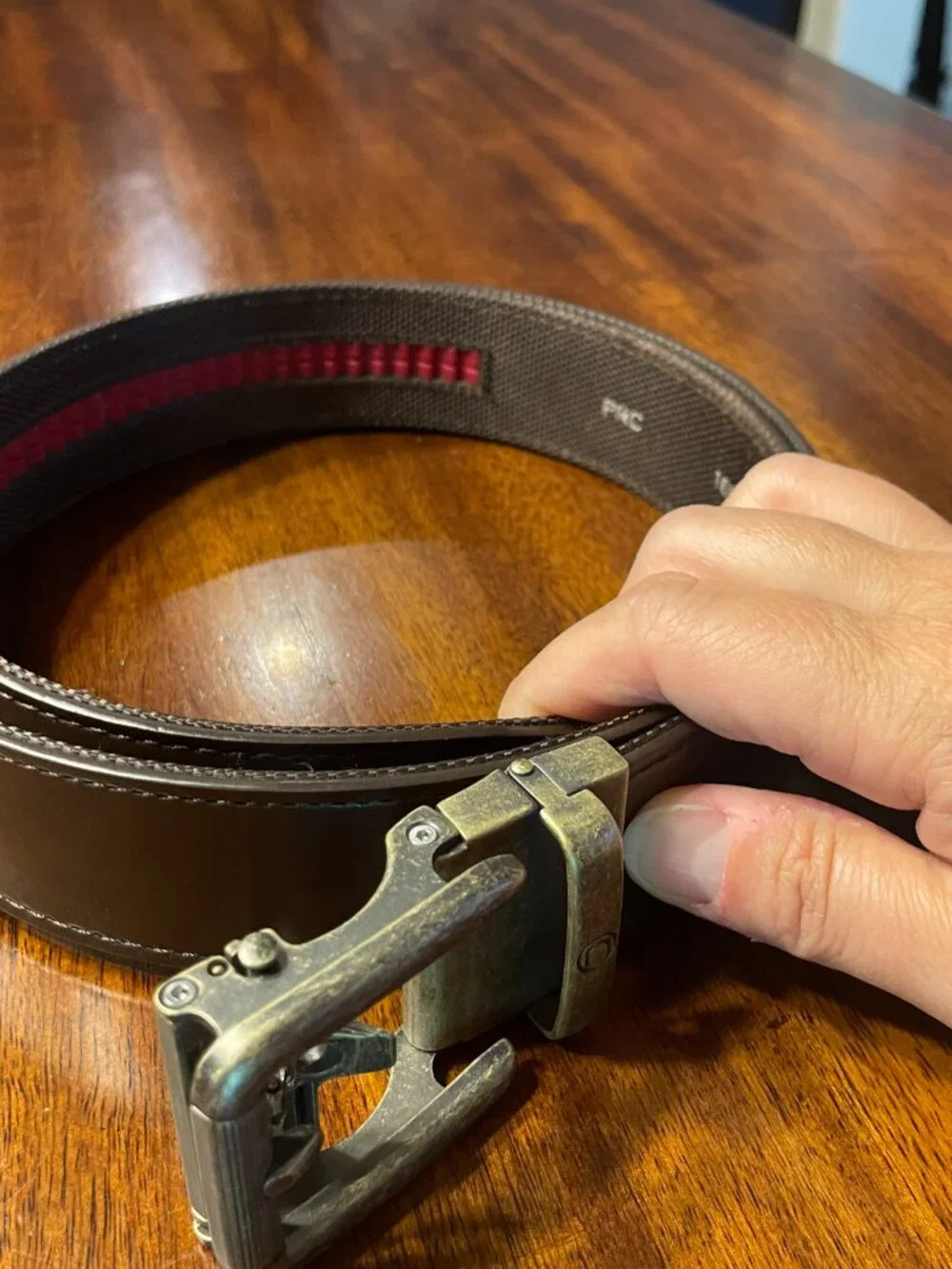 Mens Nexbelt Brown PRC 100-893-BP-03-20-W Ratchet Leather Cut to Size SSL1811